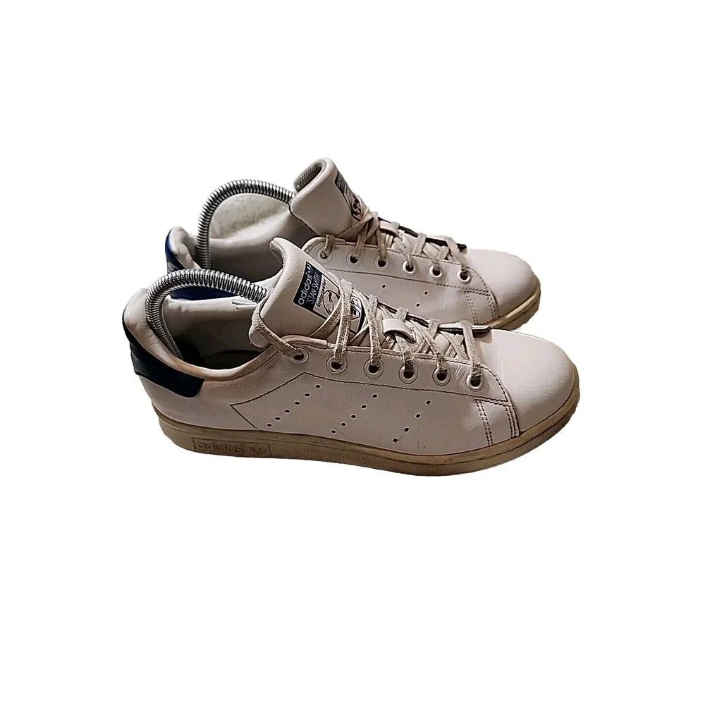 Adidas‎ Stan Smith Sneakers Shoes White Blue Pro Model S74778 Mens 7 Womens 8